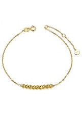 outstanding tiny solid beads gold bracelet for babies